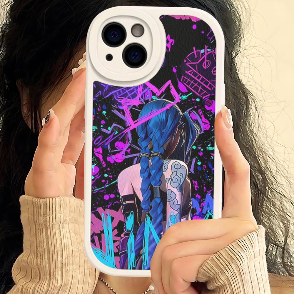 Чехол для телефона Graffiti Arcane Jinx из твердой кожи для iPhone 14 13 16 Mini 15 14 11 12 Pro Max Plus Fundas