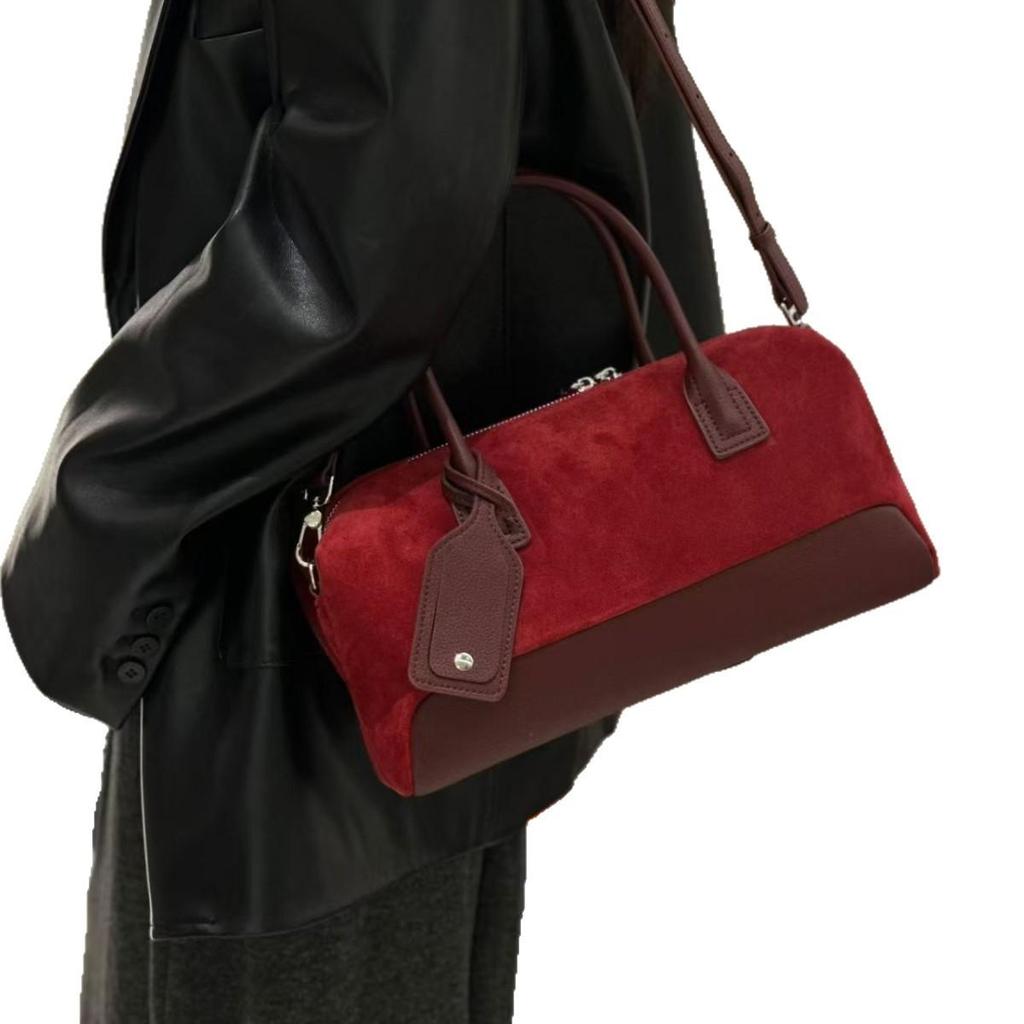 Ретро Сумка Женская из Кожи с Масляной Пропиткой 2025 Новая и Цветная Сумка Мессенджер Сумка Под Мышку Женская Сумка из Натуральной Кожи Повседневная Сумка