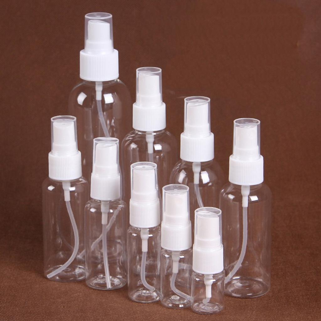 Portable Travel Transparent Plastic Empty Cosmetic Sample Spray Bottle Atomizer