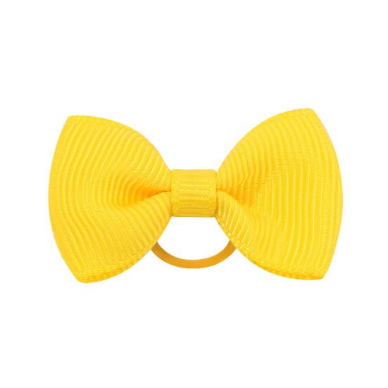 Puppy Dog Hair Bows with Rubber Bands Handmade Small Bowknot Dog Hair Accessories Pet Grooming Supplies
