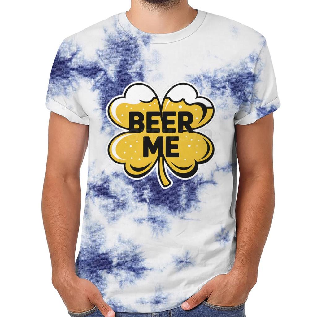 St. Paddy's Beer Me Clover Tee Festive St. Patrick's Day Drinking T-shirts for Men Irish Shirt Lucky Clover Men's Clothing