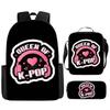 Kpop Hunter Witch Trio Set  Trendy School Bag Multipurpose Pencil Case Crossbody Bag Three-in-One Student Backpack