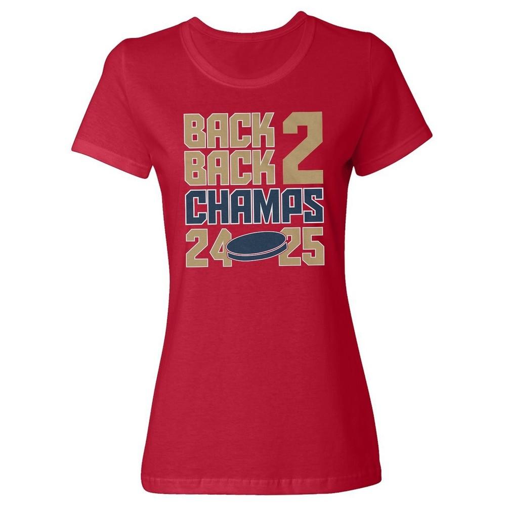 Back 2 Back Hockey Champions - Florida Fans Tribute Ladies' Crewneck T-Shirt Unisex T-Shirt