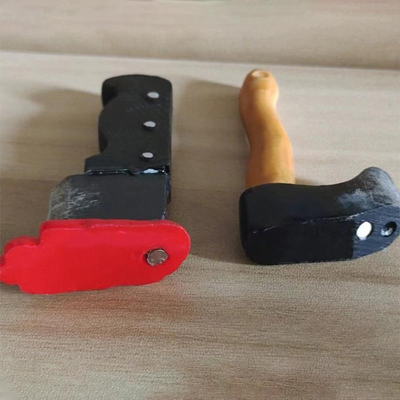 Забавные магнитные наклейки на холодильник в виде ножа, 3D-магнит на холодильник в виде топора, необычные подарки для домашнего декора, привлекающий внимание холодильник для железной поверхности