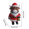 Highland Cow Figurine Christmas Highland Cow Home Decor Rustic Cute Ornament For Dorm Farmhouse Bathroom Classroom Kitchen