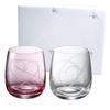 Набор из двух бокалов NARUMI Glassworks Heart Knot Pair Pink Wedding, объемом 250 мл, прозрачные, милые, подарочные, стаканы, стеклянные, в комплекте, упакованы в подарочную коробку.