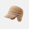 Women's Autumn and Winter New Thickened Warm Knitted Wool Hat for Winter Warm Outdoor Cycling Fluffy Ear Protection Hat