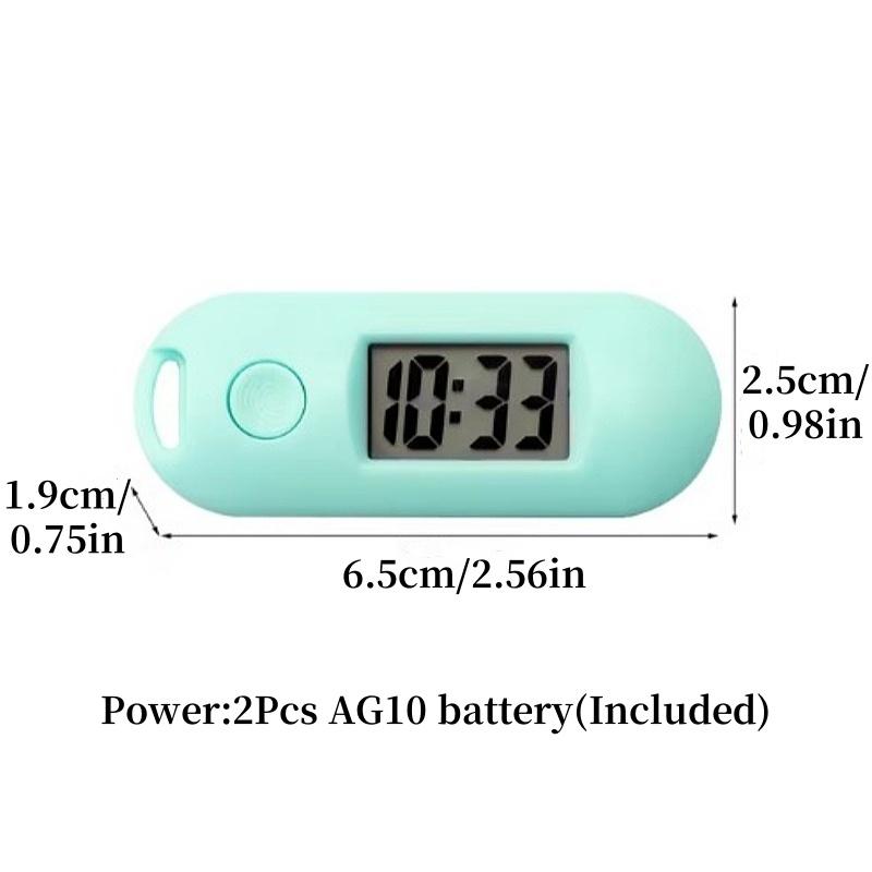 Mini Portable Digital Desk Clock Time Date Display Glow Backlight AG10 Battery Powered Table Clock With Keychains LCD Clock