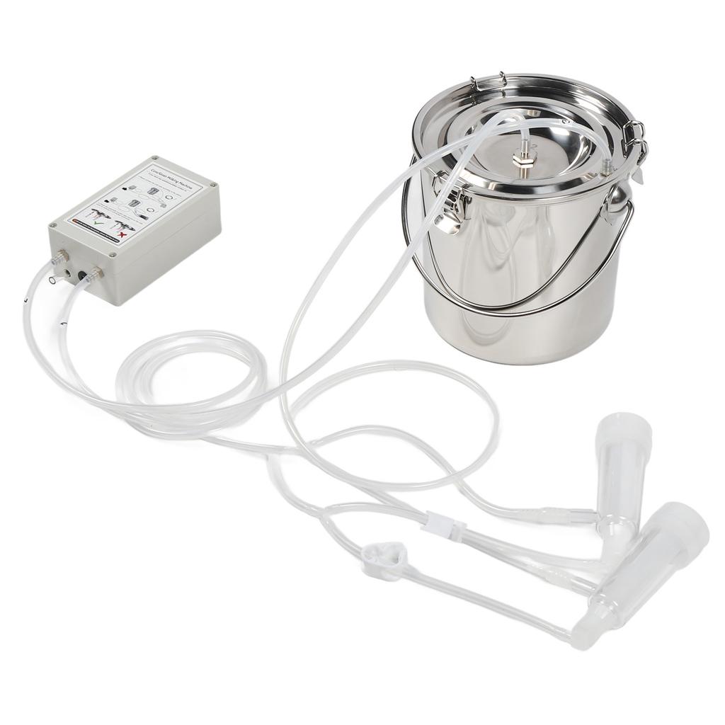 7L Доильный аппарат для коз из нержавеющей стали Портативный пульсирующий вакуумный насос Электрический доильный аппарат