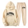 European and American trendy brand hoodie loose fleece sweater set men's and women's long-sleeved sweater sweatpants pullover hoodie