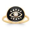 Gold Plated Ring 'Cleopatra' Black Gold (eye) - 14 Mm