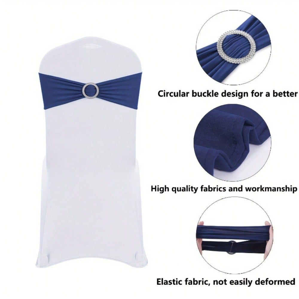 20pcs Elegant Chair Back Covers with High Elasticity Spandex - Washable & Reusable, Perfect for Weddings