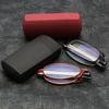 2 Pairs of Fashionable Foldable Reading Glasses Compact Design and Lightweight Box Portable and Foldable Reading Glasses