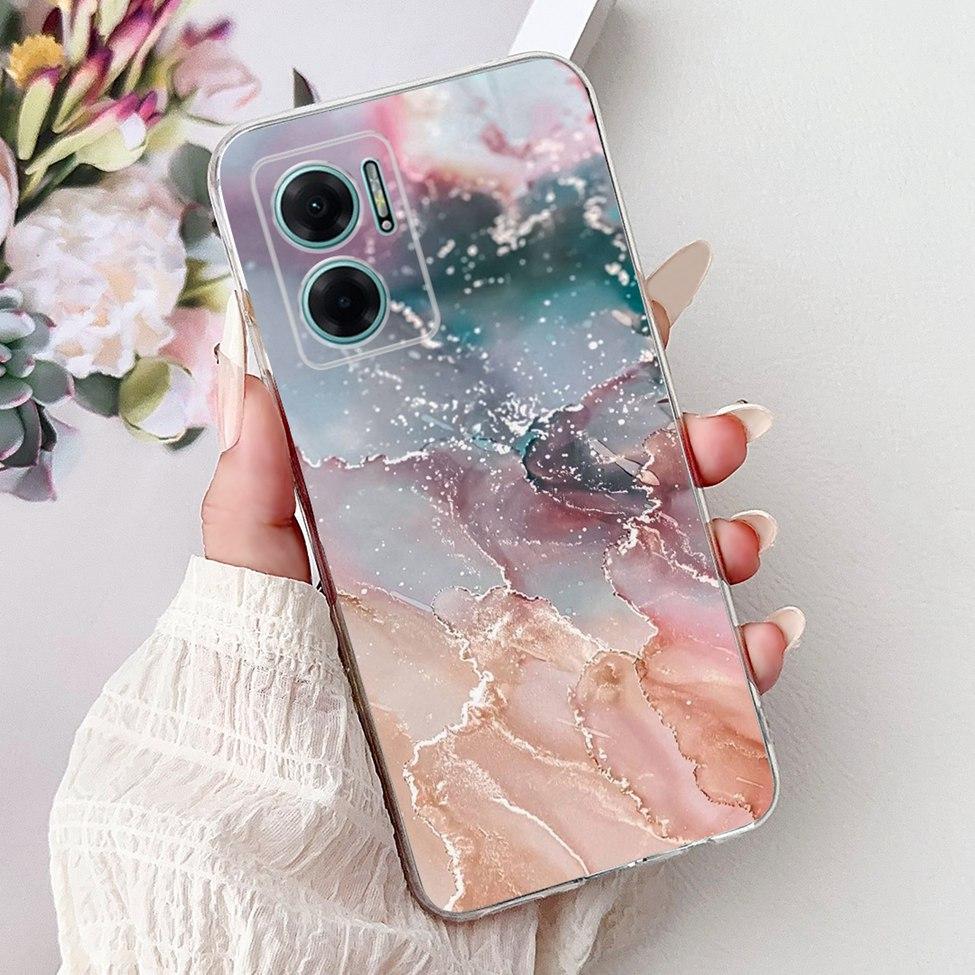 Clear For Redmi 10 5G 2022 Case Cover Luxury Butterfly Love Fashion Flowers Cool Lion Painted Casing 22041219G 22041219NY