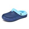 Fashion Winter Men's Slippers Warm Fur Outdoor Comforty Couple Shoes Thick Sole Plush Home Shoes Men Women Anti-slip Slides Garden Shoes