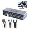 8K 4K HDMI KVM-переключатель 4 порта 8K 60 Гц 4 в 1, MT-VIKI HDMI KVM-переключатель 8K 60 Гц 4K 120 Гц 2 в 1 4 в 1, 4X1 2X1