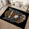 Harley-Davidson Eagle Design Carpet Home Decor Black Orange Rug Suitable for use as an anti-slip for living room bedroom sofas