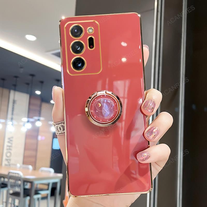 Note20 Note10 Note9 Роскошный чехол-держатель с кольцом для Samsung Galaxy Note 20 Ultra 10 Plus Lite 9 8 Подставка Силиконовая задняя крышка