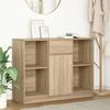 VidaXL Buffet with Drawer Sonoma Oak 101x35x76 Cm Engineered Wood, Storage Furniture, Buffet, Entrance Furniture, Furniture 861564