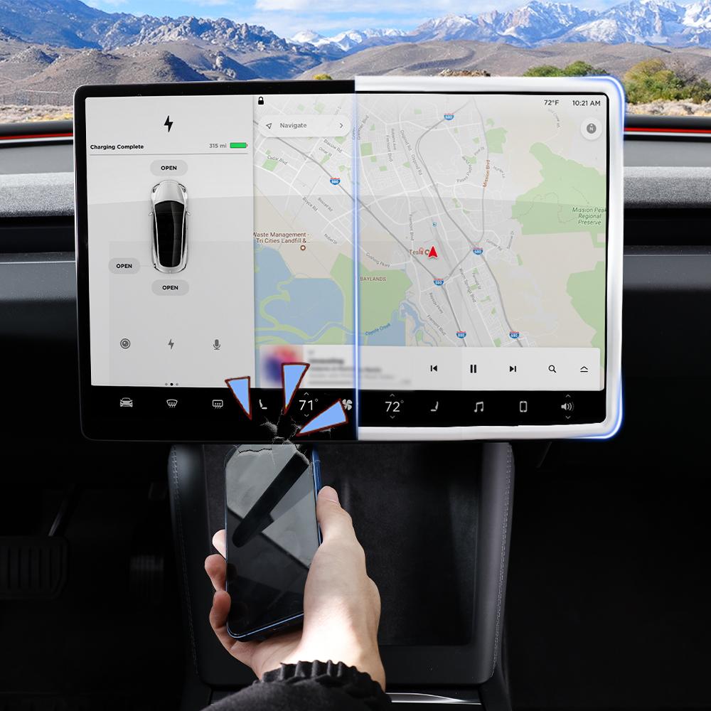 Для Tesla Highland Защитная силиконовая рамка для экрана Край дисплея Корпус Крышка Центральный пульт управления Аксессуары для Tesla Model 3 Y