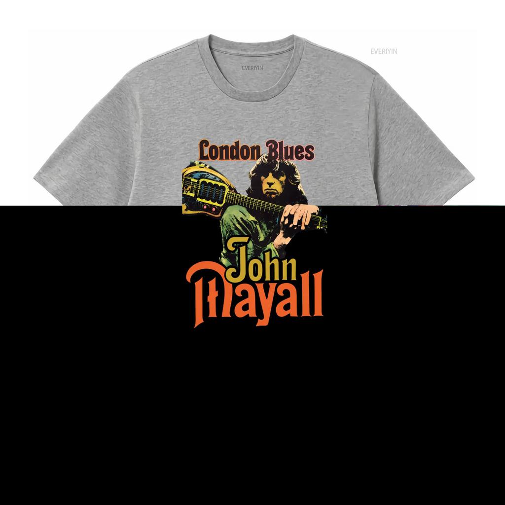 Cotton John Mayall London Blues 1964 1969 Album The Turning Point T Shirt vintage Washed streetwear Casual Stretched