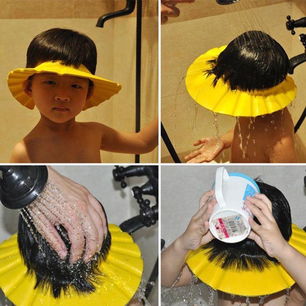 Adjustable Kids Shampoo Soft Hat Shower Cap Wash Hair Shield Bathing