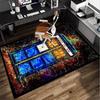 Tardis In Starry Night Office Rug Chair Mat, Game Carpet, Suitable for Front Door, Bedroom, Living Room, Desk, Holiday Gift
