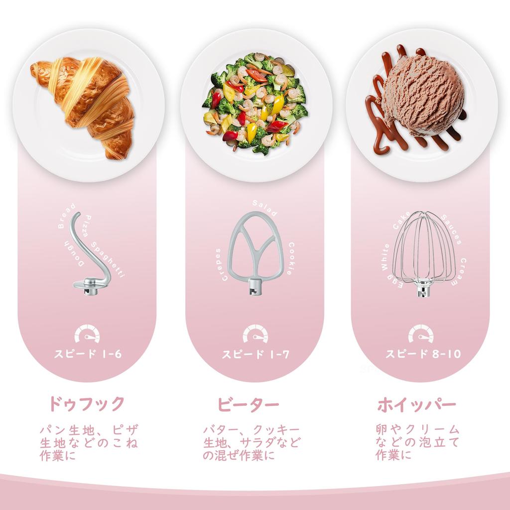 Kitchen in the box Подставка для миксера с двумя чашами, большой вместимостью, настольный миксер с 10 скоростями, поставляется с 3 типами насадок для дома и