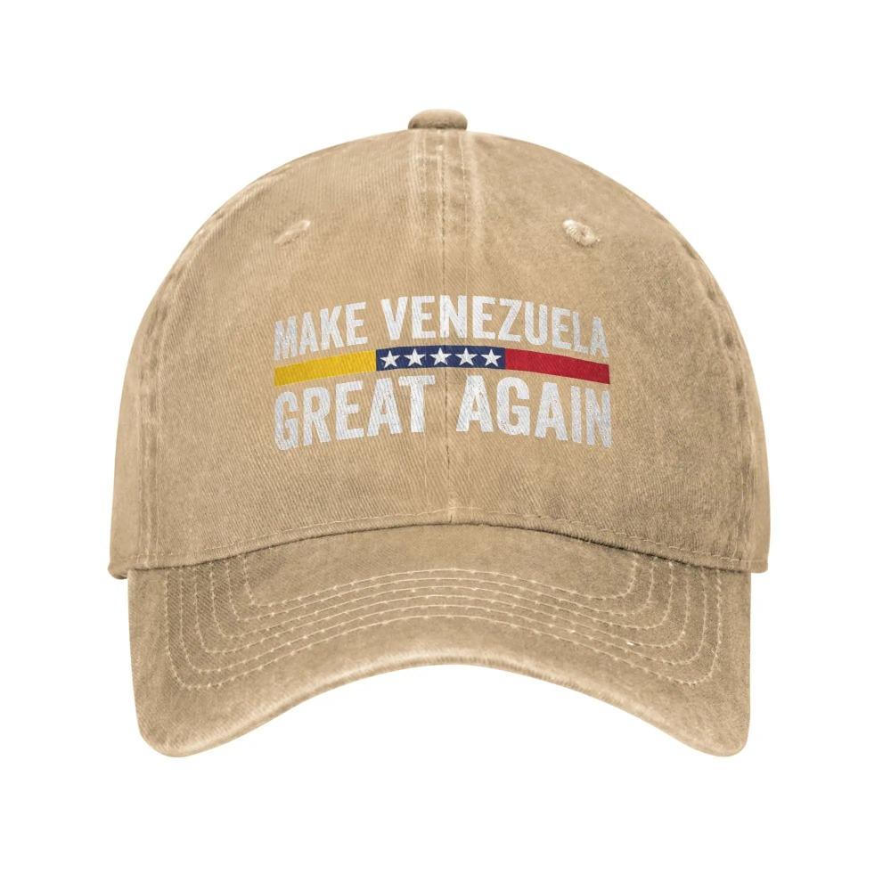 Washed Baseball Cap Make Venezuela Great Again Summer Trucker Hat for Unisex Women Venezuelan Outdoor Sports Sun Baseball Caps