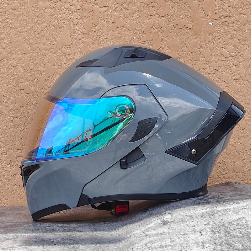 New Motorcycle Helmet Men's Face Helmet Women's Locomotive Full Helmet Summer Double Lens Universal In All Seasons
