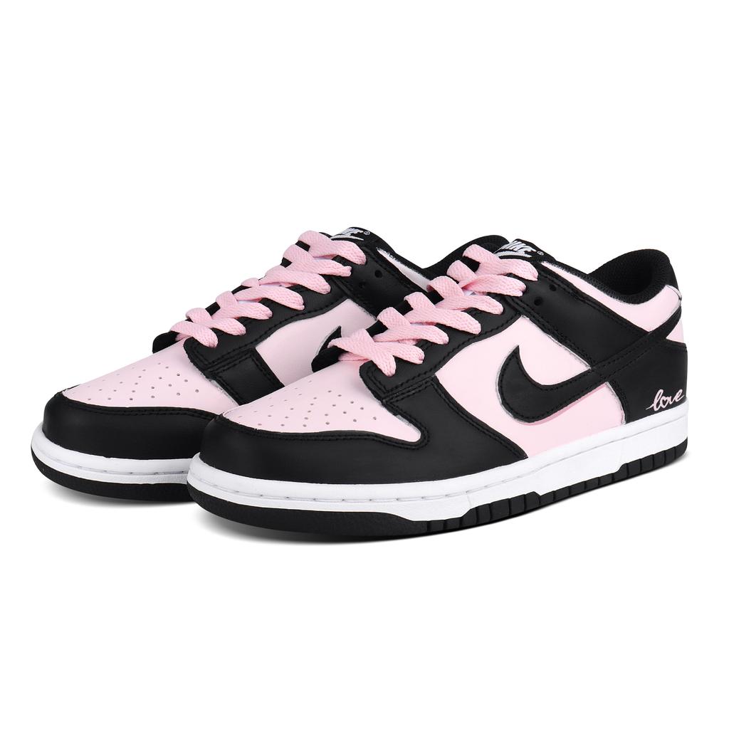 Nike Dunk Slip Resistant Low top Skateboard Shoes Women's Black Pink DD1391-100(Team1545-LK)