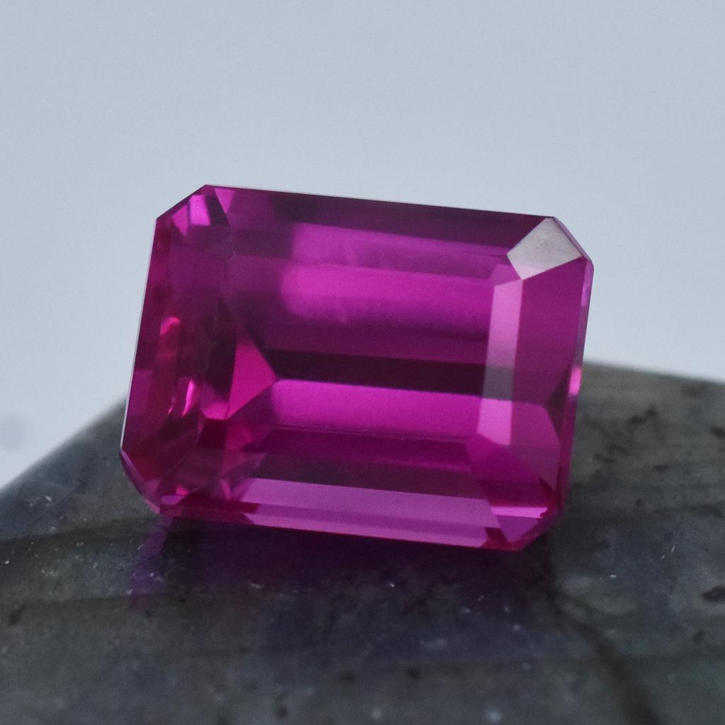 Natural Pink Ruby Loose Gemstone 17.95 ct Emerald Cut for Jewelry Making and Gem Collections