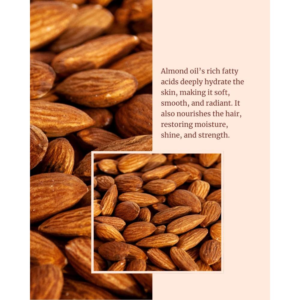 Премиальное масло сладкого миндаля для роста волос, сияющей кожи и лица | 100% натуральное и без запаха, обогащенное витамином Е, холодного отжима | 100 мл стеклянный флакон