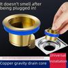 Universal Brass Floor Drain: Odor, Backflow & Insect Blocker for Bathroom, Toilet & Shower.