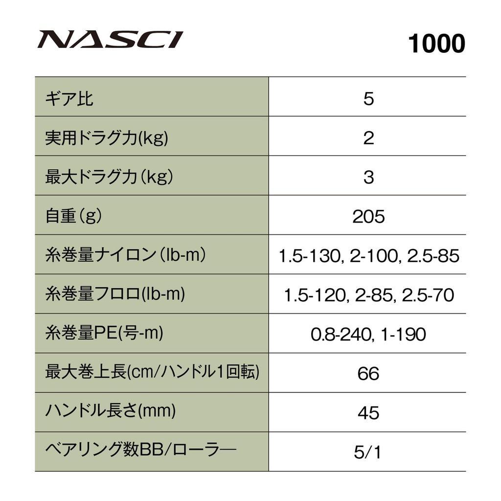 SHIMANO 26 Nasci 1000 Спиннинговая катушка