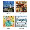 Wooden Square Wall Clocks Silent Non-ticking Battery Powered For Home Kitchen Living Room Office