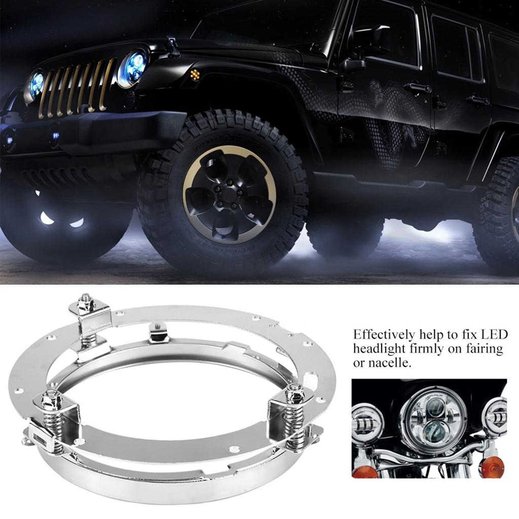 7-дюймовое круглое светодиодное крепление для фары, кольцо, нержавеющий держатель для фары для Wrangler