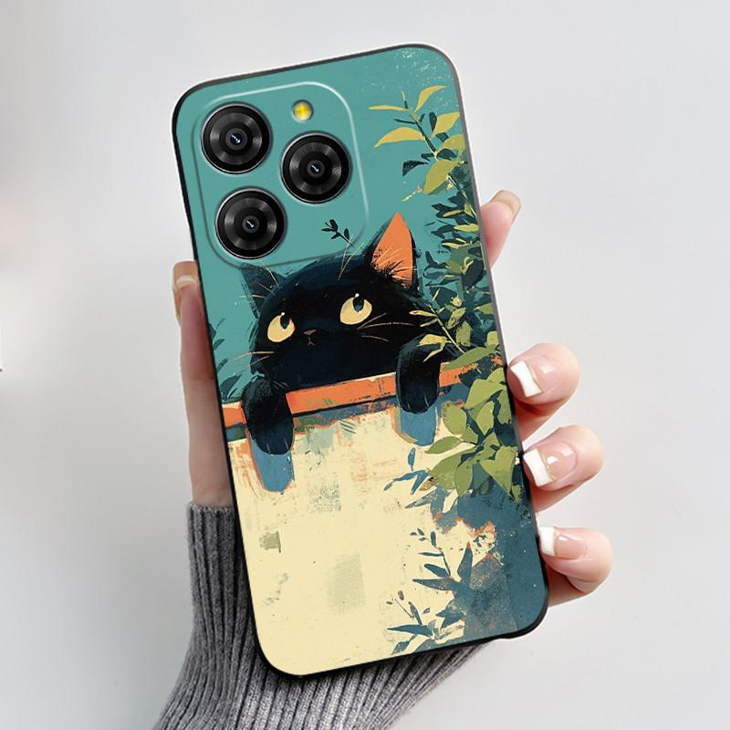 For Blackview Shark 9 Case Cute Cartoon Black Silicone Soft Back Cover For Blackview Shark 9 Phone Case Spark9 Coque Funda Shell