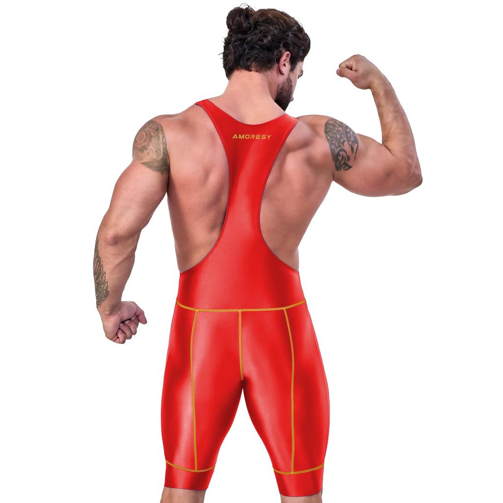 Велошорты с лямками AMORESY серии Octavian, 5-мерные шорты с лямками из спандекса с амортизацией (М, Дэхон)