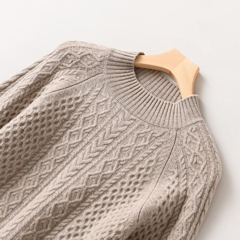 Женский кашемировый свитер Qinghe кашемир 30% кашемир 70% шерсть осенне-зимний кашемировый толстый пуловер мягкий и теплый