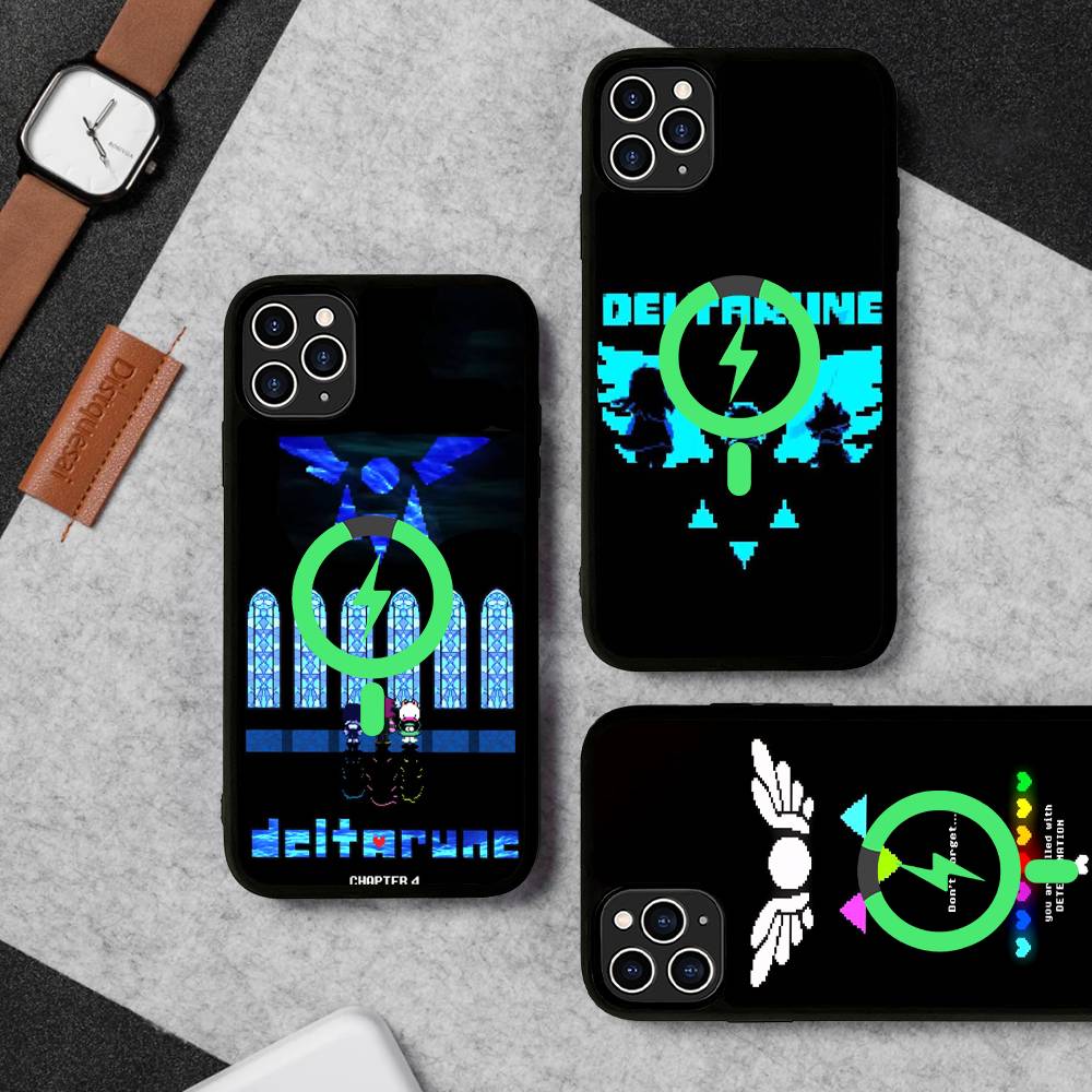 D-Deltarune Ральсей Для Magsafe Магнитный Чехол Для Телефона Беспроводная Зарядка PC+TPU Для iPhone 11 12 13 14 15 16 17 Pro Max Plus