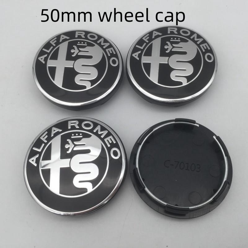 for 3D 50mm For Alfa Romeo 147 156 159 Car emblem Wheel hub Center Cap Badge covers sticker Decals Styling wer123