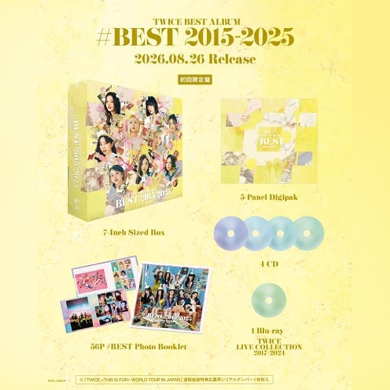 [ПРЕДЗАКАЗ] TWICE – Лучший альбом Японии [TWICE BEST 2015-2025] (Первое издание, ограниченный тираж, 4 CD + Blu-ray)