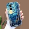 For Honor 90 Lite P30 Pro Infinix Hot 30 40 40i 40 Pro Smart 8 Pro Vivo V29e V30e Painting Starry Night Sunset Cream Texture Soft Silicone Case