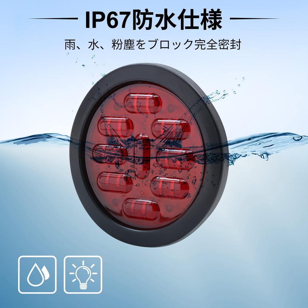 Aoling Truck Tail Lamp LED 24V 6D Lens Round Rear Light for Small Brakes