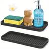 Silicone Draining Tray for Soap Dish Seasoning Bottle Bowl Chopstick Cup Heat Resistant Storage Mat Kitchen Bathroom Organizer Simple Drying Rack