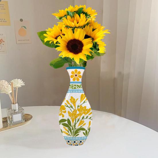 3D-ваза-пазл для взрослых, ваза-пазл «сделай сам», 160 деталей вазы-пазла, ваза-пазл с цветочной тематикой, подарок на новоселье, украшение для дома