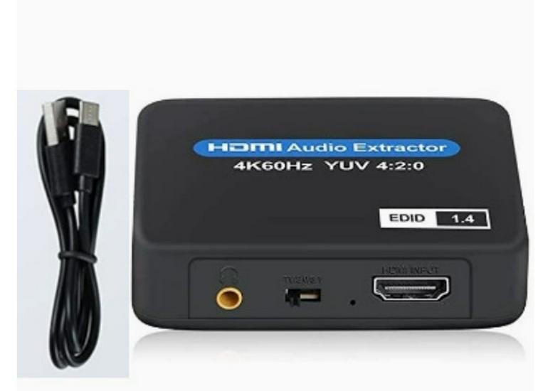 Аудиоразветвитель HDMI 2.0 с оптическим выходом SPDIF/3,5 мм, адаптер-конвертер 4K