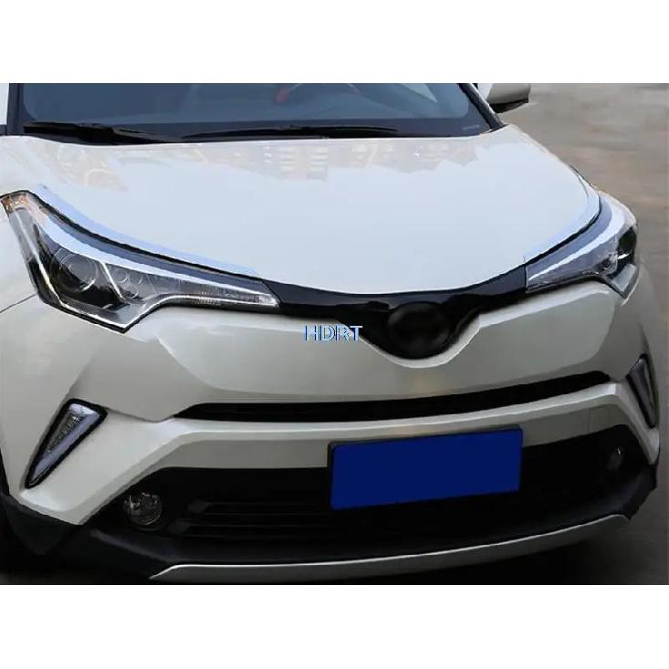 Накладка-бровь на переднюю фару, декоративная полоса на рамку фары для Toyota CHR C-HR 2016- Автостайлинг, аксессуары, наклейка на кузов