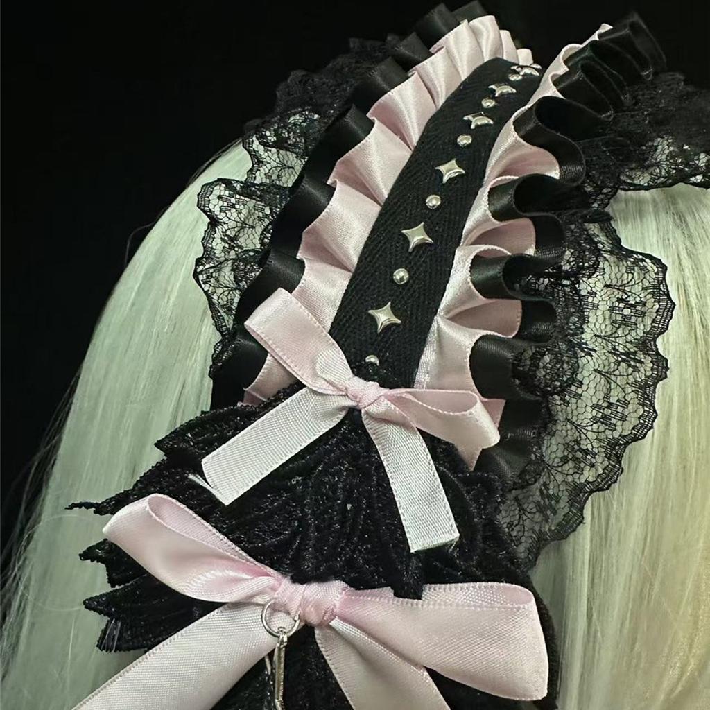 Стильное украшение для головы с бантиком, элегантное украшение для волос, повязка для волос в стиле Лолиты, отлично подходит для того, чтобы подчеркнуть ваш образ на мероприятии